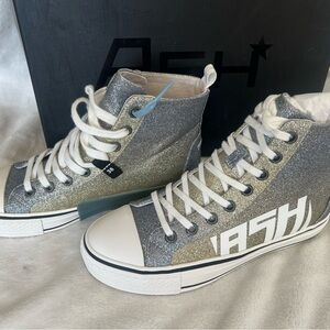 Ash Silver and Gold Glitter Sneakers